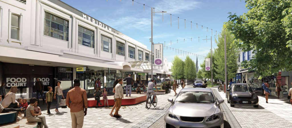 Renders of Dunedin's George St.